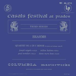 Brahms: Piano Quartet No. 3, Op. 60 & Piano Trio No. 2, Op. 87