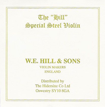 W. E. Hill Violin String E. Loop End. Weak