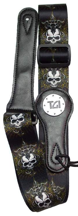TGI Guitar Strap Skull Celtic Cross