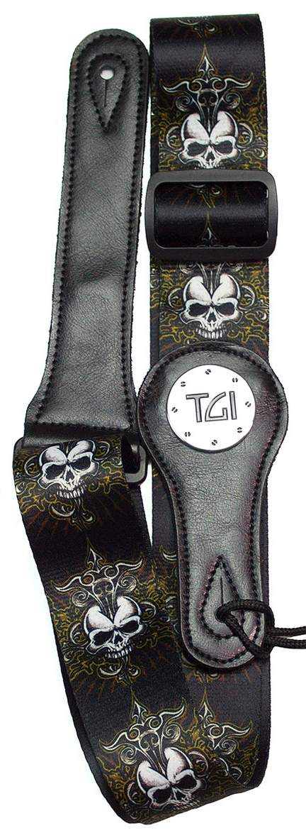 TGI Guitar Strap Skull Celtic Cross