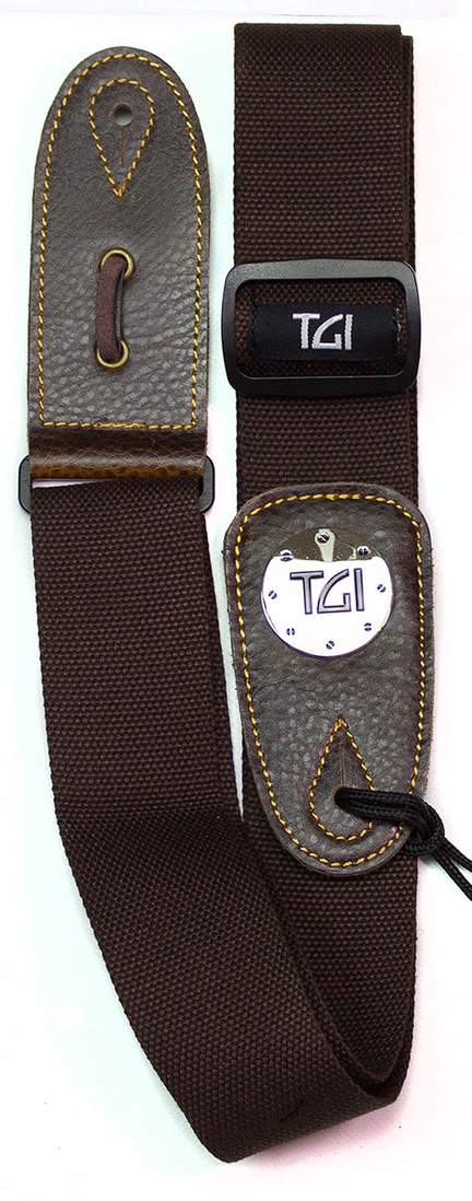 TGI Guitar Strap Woven Brown