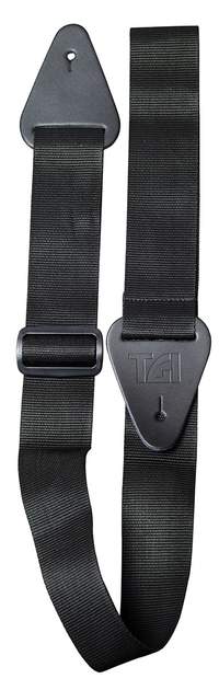 TGI Guitar Strap Woven. Plain Black