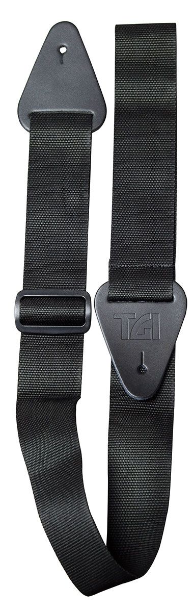 TGI Guitar Strap Woven. Plain Black