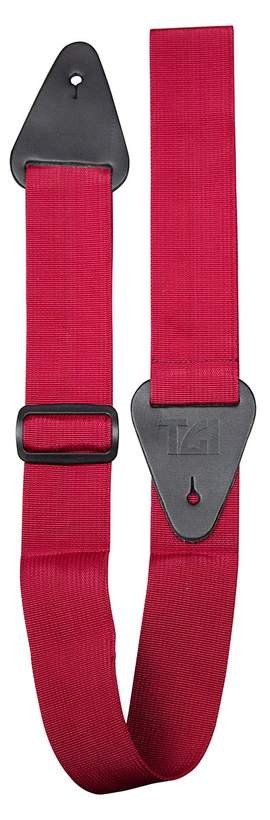 TGI Guitar Strap Woven. Plain Burgundy