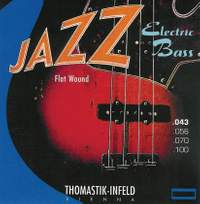 Thomastik Jazz Bass Strings SET. Flatwound. 4 String. Gauge 43-100