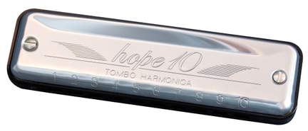 Tombo Harmonica Hope 10 hole Diatonic F Sharp