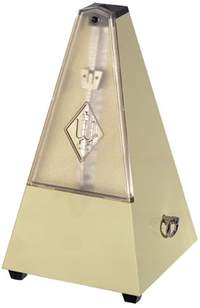 Wittner Metronome. Plastic. Ivory White. With Bell.
