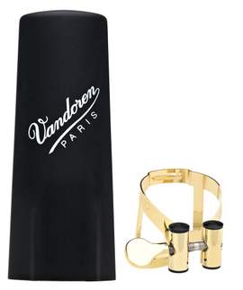 Vandoren Ligature & Cap Clarinet Bb Gold Pl M/O+Plastic