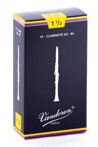 Vandoren Bb Clarinet Reeds 1.5 Traditional (10 BOX)