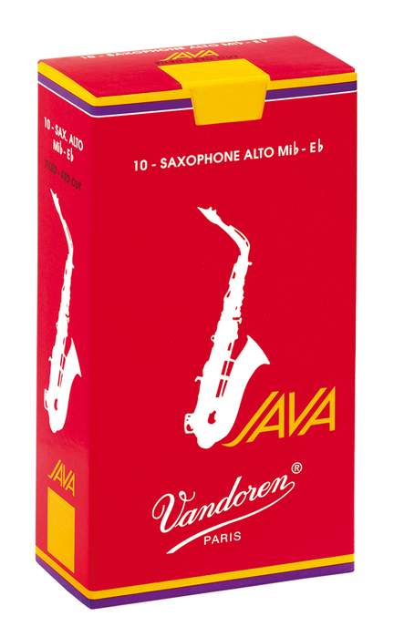 Vandoren Alto Sax Reeds 1 Java Red (10 BOX)