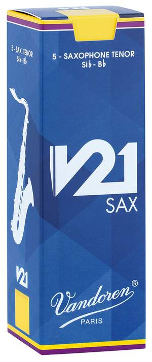 Strength 3 Box of 5 Vandoren V21 Tenor Saxophone Reeds 
