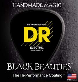 DR Strings Black Beauties Electric Light - Heavy