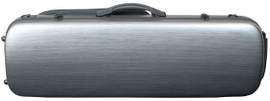 Hidersine Violin Case - Polycarbonate Oblong Brushed Silver