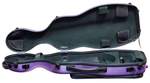 Hidersine Violin Case - Polycarbonate Gourd Brushed Purple Product Image