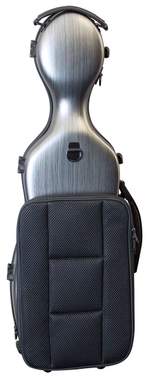 Hidersine Violin Case - Polycarbonate Gourd Brushed Silver Product Image