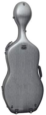 Hidersine Cello Case - Polycarbonate Brushed Silver Product Image