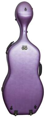 Hidersine Cello Case - Polycarbonate Brushed Purple Product Image