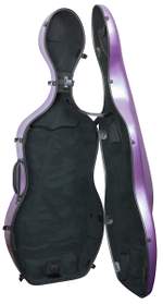 Hidersine Cello Case - Polycarbonate Brushed Purple Product Image