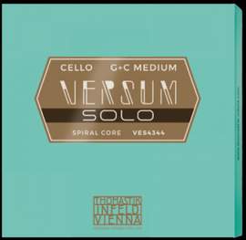 Versum Solo Cello String G + C Pack (Spiral Core Tungsten - Chrome Wound)