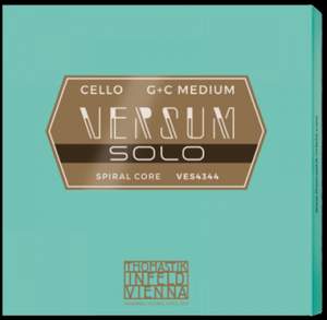 Versum Solo Cello String G + C Pack (Spiral Core Tungsten - Chrome Wound)