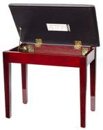 Montford Storage Piano Stool - Gloss Mahogany Finish Product Image