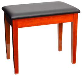 Montford Storage Piano Stool - Gloss Teak Finish