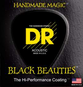 DR Strings Black Beauties Acoustic Light