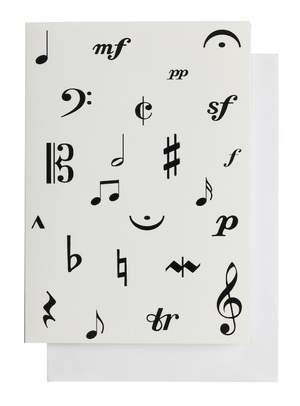 Greeting card Music symbols A6