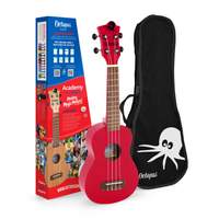 Octopus Academy Soprano Ukulele ~ Candy apple red