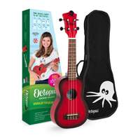 Octopus Academy soprano ukulele - Red burst