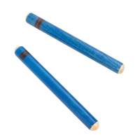 Percussion Plus 7" bright coloured claves pair - Blue