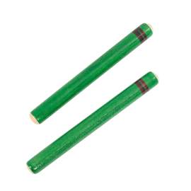 Percussion Plus 7" bright coloured claves pair - Green