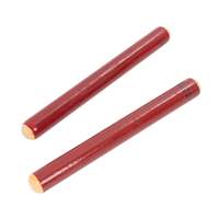 Percussion Plus 7" bright coloured claves pair - Red