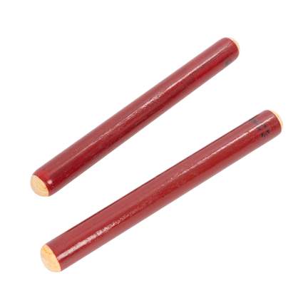Percussion Plus 7" bright coloured claves pair - Red