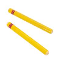 Percussion Plus 7" bright coloured claves pair - Yellow