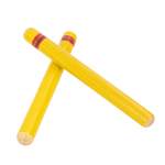Percussion Plus 7" bright coloured claves pair - Yellow Product Image