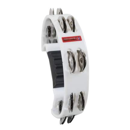 Percussion Plus cutaway tambourine - White