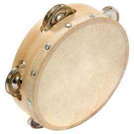 Percussion Plus wood shell tambourine - 6"