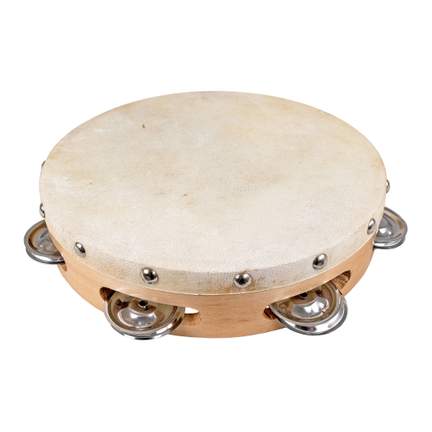 Percussion Plus wood shell tambourine - 8"