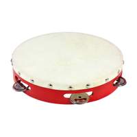 Percussion Plus tambourine - red ~ 9"