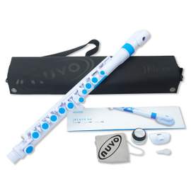 Nuvo jFlute 2.0 outfit - White with blue trim