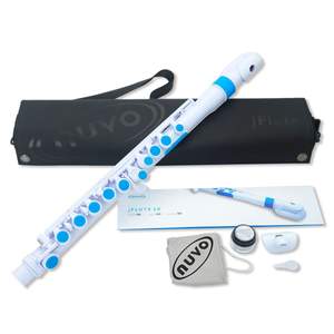 Nuvo jFlute 2.0 outfit - White with blue trim