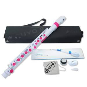 Nuvo jFlute 2.0 outfit - White with pink trim