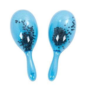 Percussion Plus transparent maracas - Blue sparkle