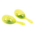 Percussion Plus transparent maracas - Yellow sparkle Product Image