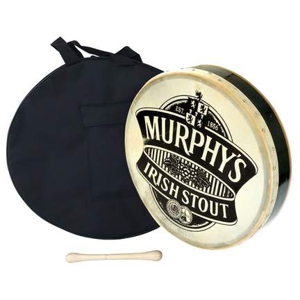 Percussion Plus 16" bodhran Murphy's design with case & tipper