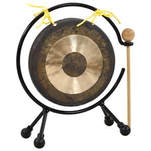 Percussion Plus 16cm mini traditional Chinese chau gong with stand