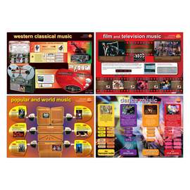 Genesis Images Pack of 3 - Musical styles A1 wall posters