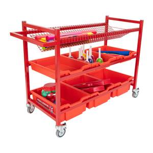 Percussion Plus mobile instrument trolley with trays