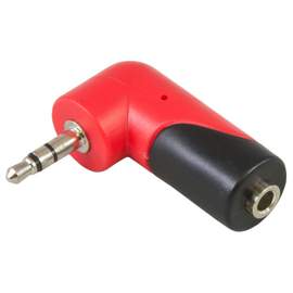 Roxtone deluxe adaptor – 3.5mm stereo plug to 3.5mm right angle stereo socket